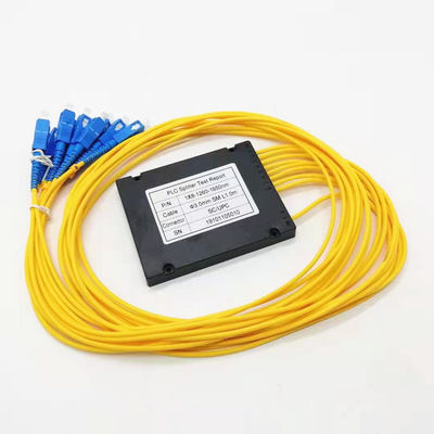 Separatore a fibra ottica basso a forma di scatola dello SpA di perdita di inserzione dell'ABS di SC/UPC 1X8