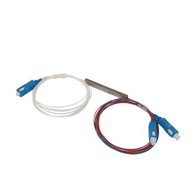 Separatore a fibra ottica d'acciaio del Plc 1x2 del PVC G657A1 0.9mm 1m SC/APC della metropolitana