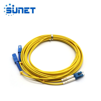 SC/UPC al duplex a fibra ottica 3.0mm 3M dei cavi di toppa di LC/UPC MP G652D